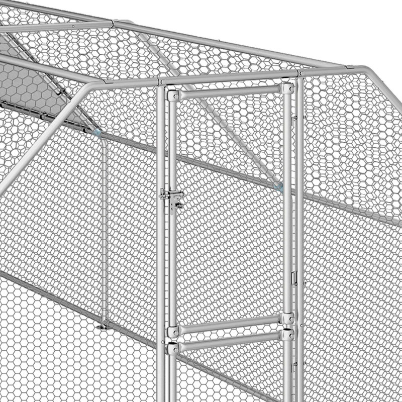 Cage à poules avec poulailler Keltner, H 76,7 po x l 118,1 po x P 236,1 po