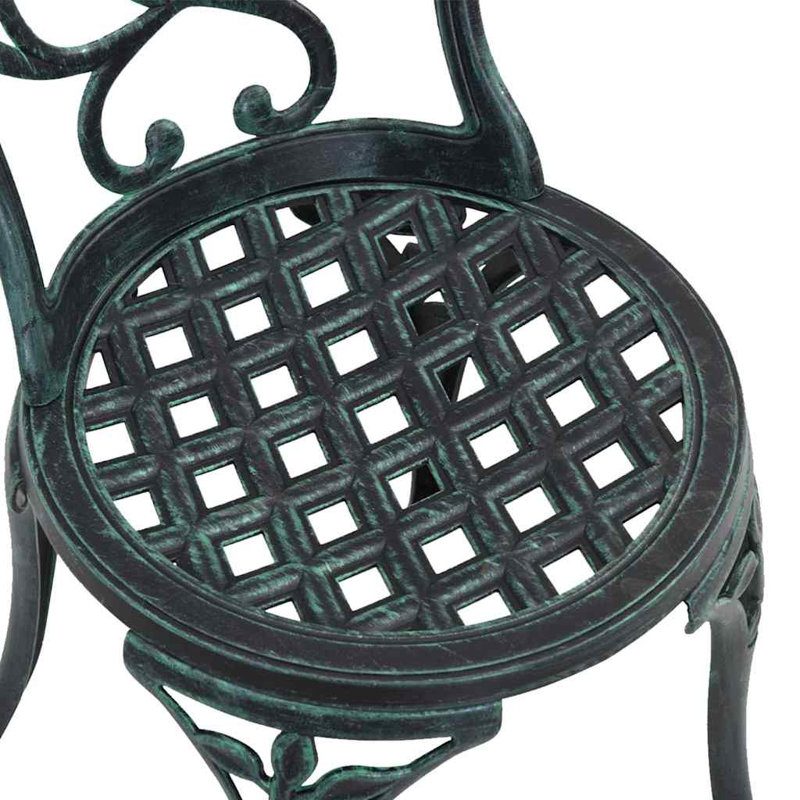 Vidaxl Garden Bistro Set 3 Pcs Aluminium, Green