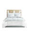Édredon très grand 100% coton blanc, broderie foncée, surdimensionné et comprend un édredon, une jupe de lit, 2 taies décoratives, du coton blanc, une literie trop rembourrée,