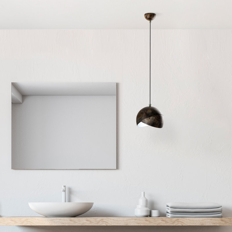 Adjustable Metal Chandelier, Antiquation Finish, 7.9 x 5.5 inches | Height: 8.7 to 44.9 inches | 1 x E27 Max 40W Socket (Bulb Not Included) | Elegant & Versatile Lighting for Home & Office Décor, IP20 Rated