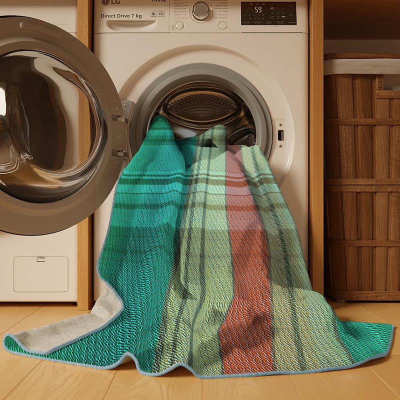 Tapis 100% à motif lavable à la machine 2989 14, Rectangle 8 pi x 12 pi