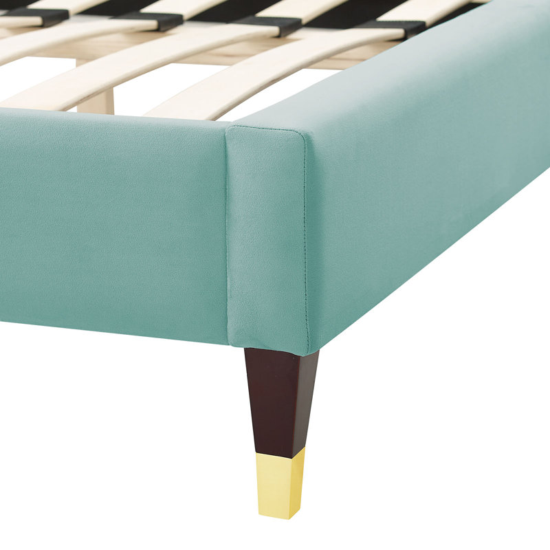 Lit en velours Aurora Performance, Double, Menthe