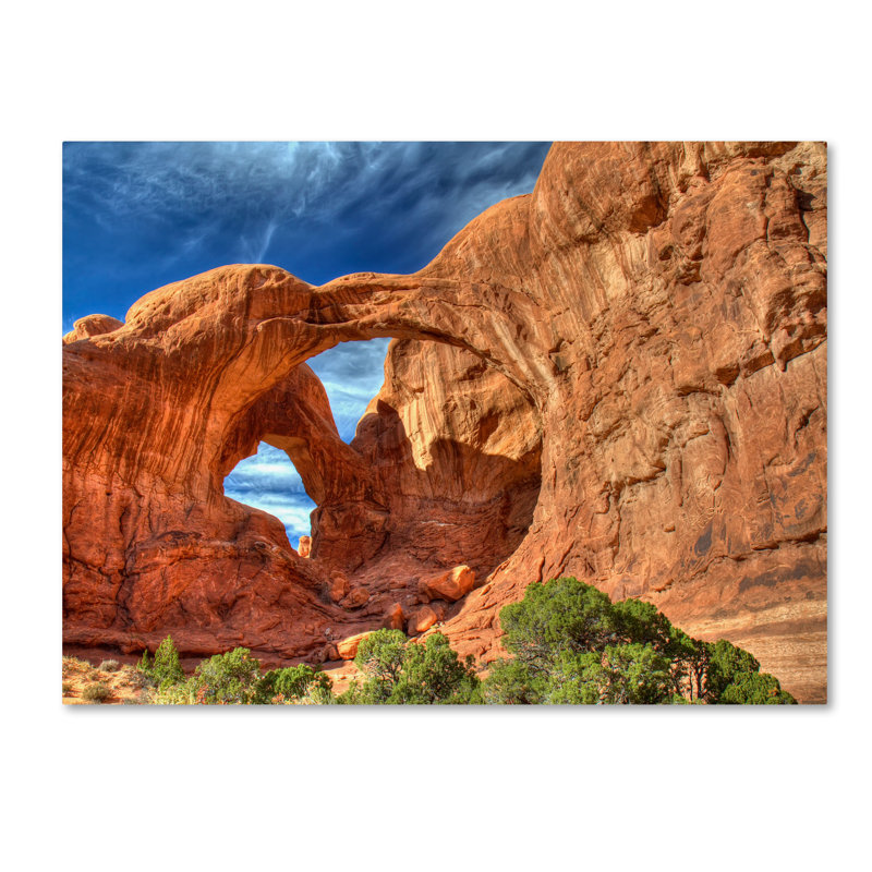 'Double Arch' by Pierre Leclerc Framed Photographic Print on Wrapped Canvas, 14" H x 19" W x 2" D