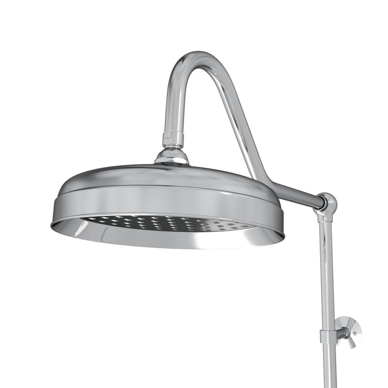Abbey Rain Fall Shower Faucet Set with Hand Shower (Valve Included), Chrome