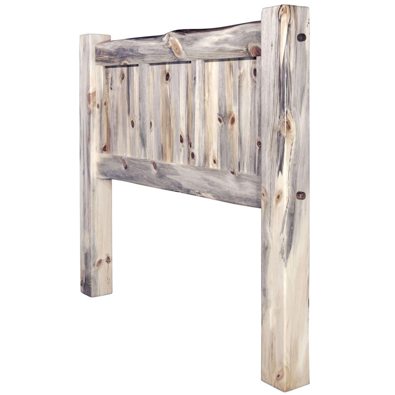 Big Sky Collection Live Edge Panel Headboard, Queen w/ Natural Clear Lacquer Finish, Queen, Natural Clear Lacquer
