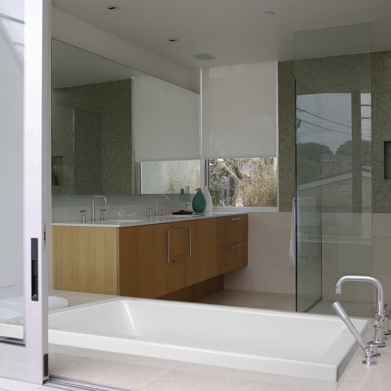 Andrea® 25 Soaking Acrylic Bathtub - 48 x 32, White, Undermount