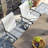 6-Person Rectangular Patio Dining Set With 360° Swivel PVC-coated polyester Chairs-954204433