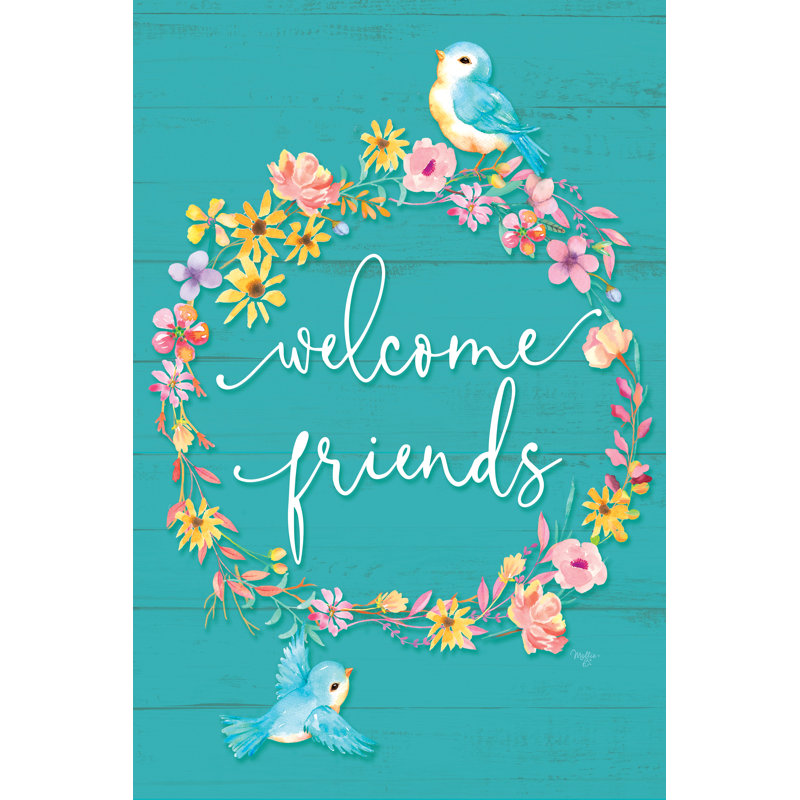 «Welcome Spring Family» sur, H 12 po x l 8 po, Oui, Imprimé à cadre argenté