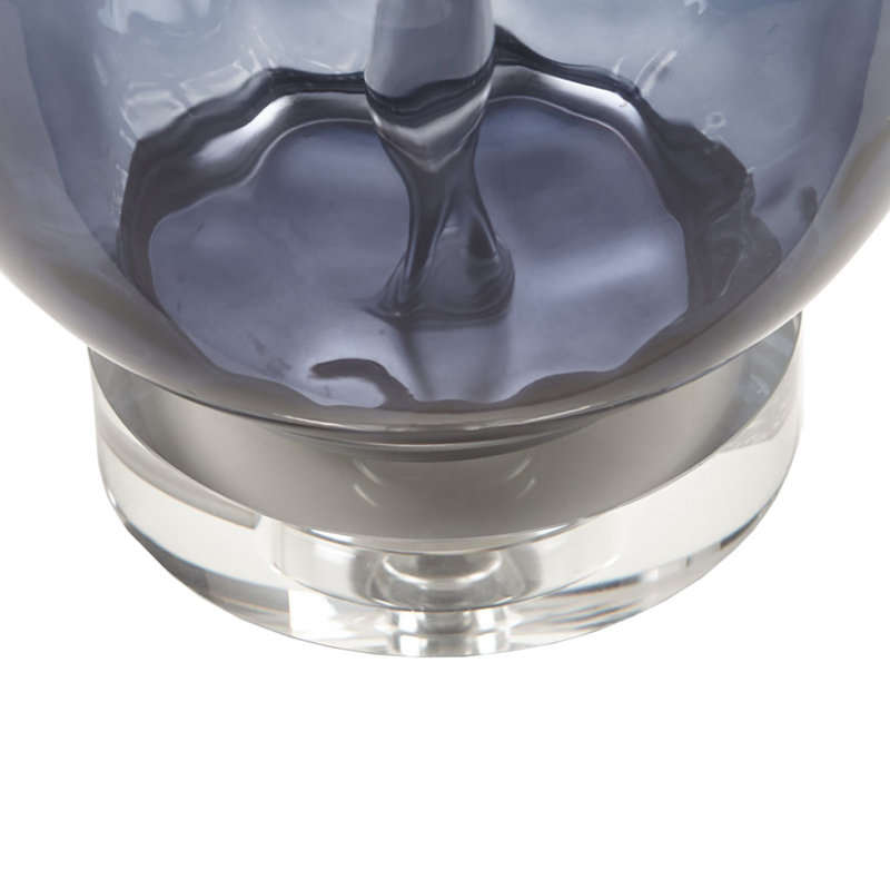 Lampe de table en verre Ombre, Bleu très foncé