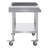 Stainless Steel Work Table, 24 x 28 x 30 Inch Commercial Food Prep Worktable with 4 Wheels, 3-Sided Backsplash Heavy-Duty Prep Worktable, Casters, Metal Work Table for Restaurant Home Hotel