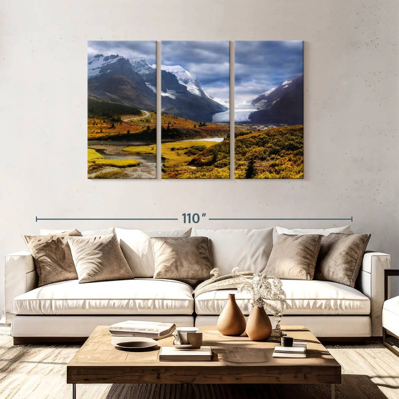 Glacier Athabasca des Rocheuses canadiennes, H 48 po x l 74 po
