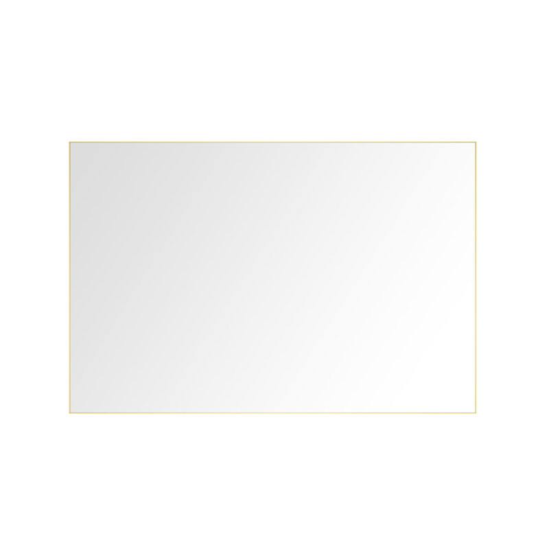 72 po L 48 po H Miroir de salle de bain - cadre en métal, non, rouille