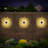 2 Pack Solar Fence Lights Metal Solar Powered Outdoor Waterproof Wall Deck Step Lights For Garden