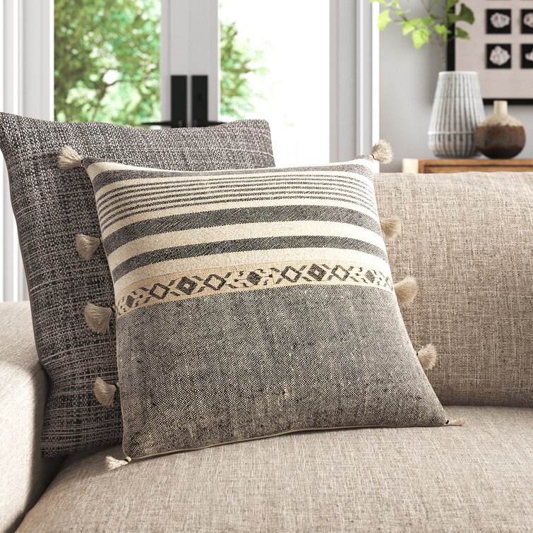 Griffin Linen Grey Decorative Pillow