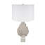 Lampe de table D15x29,3 "avec abat-jour tambour et base en marbre (assemblage de l'abat-jour requis)