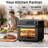 Electactic 25QT Air Fryer Toaster Oven Combo, 12-in-1 Convection, 70–450°F, Fits 12" Pizza, Stainless Steel-133138413-125846691