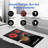 Acesidn 30 inch Electric Cooktop,Knobs Control,Warm Zone,Child Safety Lock,240V,7300W,NO Plug