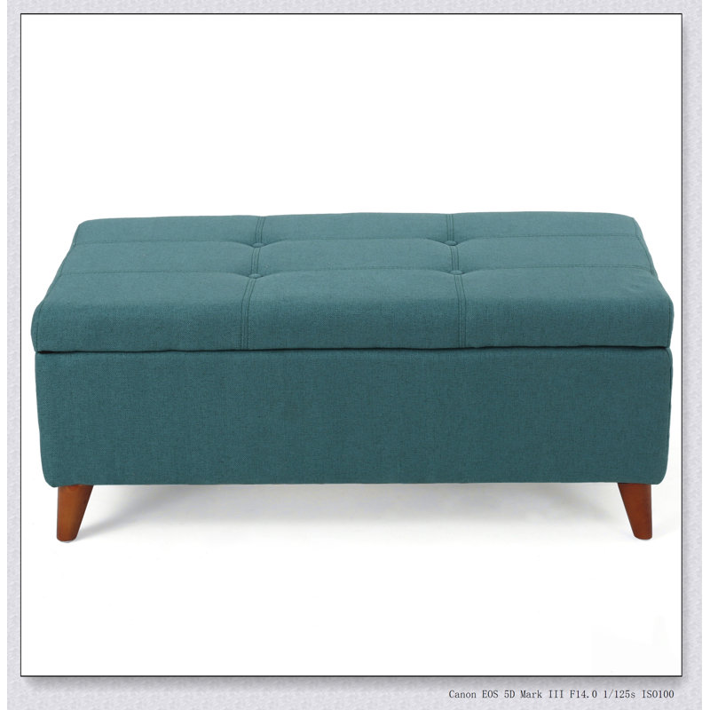 Banc de rangement avec repose-pieds traditionnel pour entrée et chambre à coucher, multifonctionnel et peu encombrant
