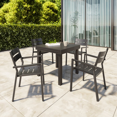 Aluminum Outdoor Stacking Dining Armchair