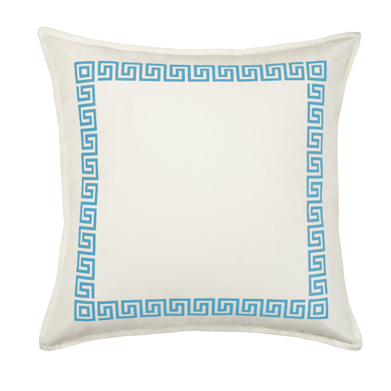  Coussin Greek Key, Bleu pâle