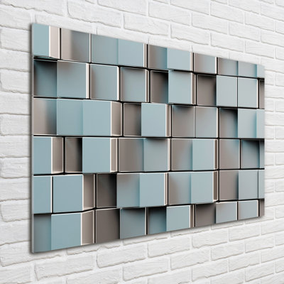 Wall Of Cubes - Unframed Art Prints on Glass