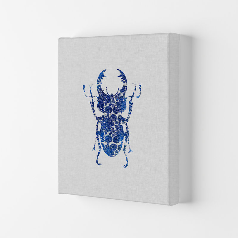 Blue Beetle III - Print, 59.4cm H x 42cm W x 4cm D, Wrapped Canvas