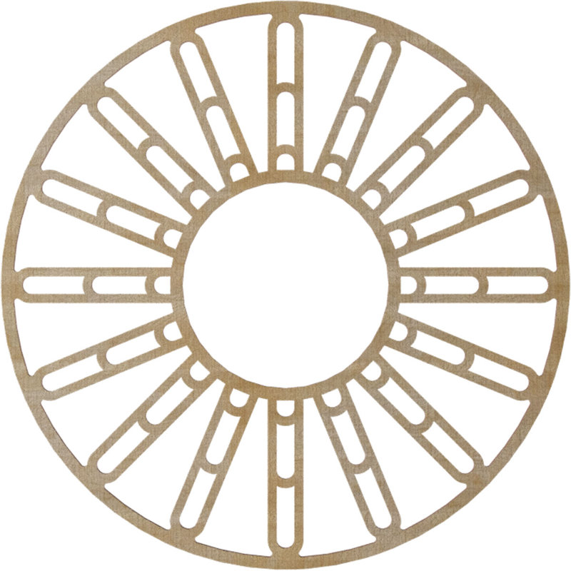 Médaillon de plafond en bois d'aulne 32 po x P 11 po x P 11 po x P 1/4 po, Hickory, H 32 po x l 32 po x P 0,25 po