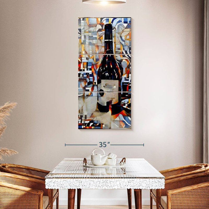 Abstract Wine Bottle, 52" H x 24" W