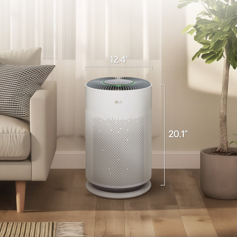 LG PuriCare 360 White NanoFiber True HEPA Air Purifier