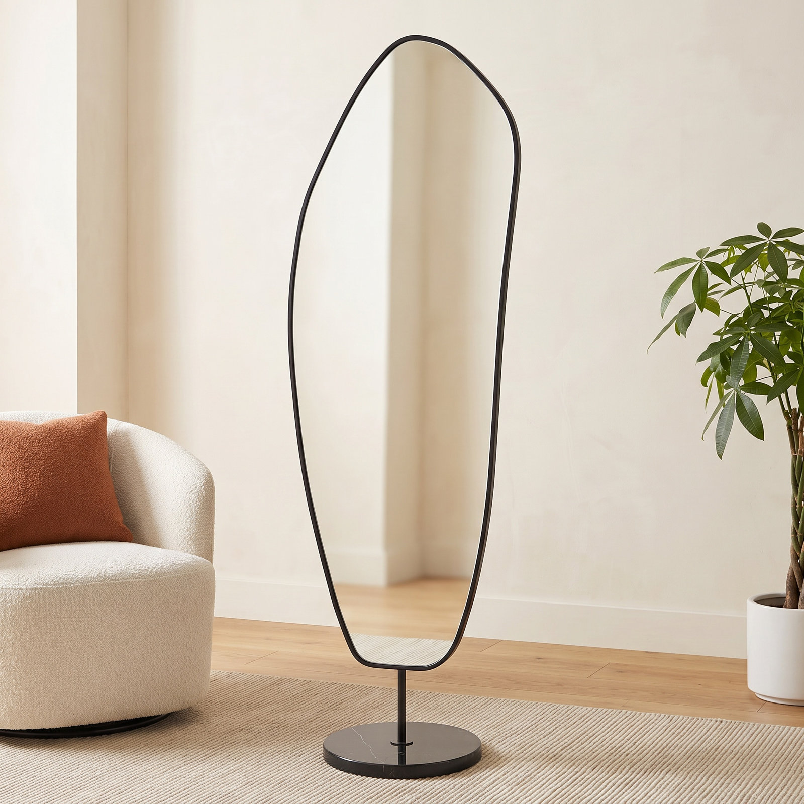 Hiya Iron Abstract Floor Mirror