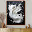 Art liquide noir et blanc - encre liquide, art mural abstrait-261975856-261975857