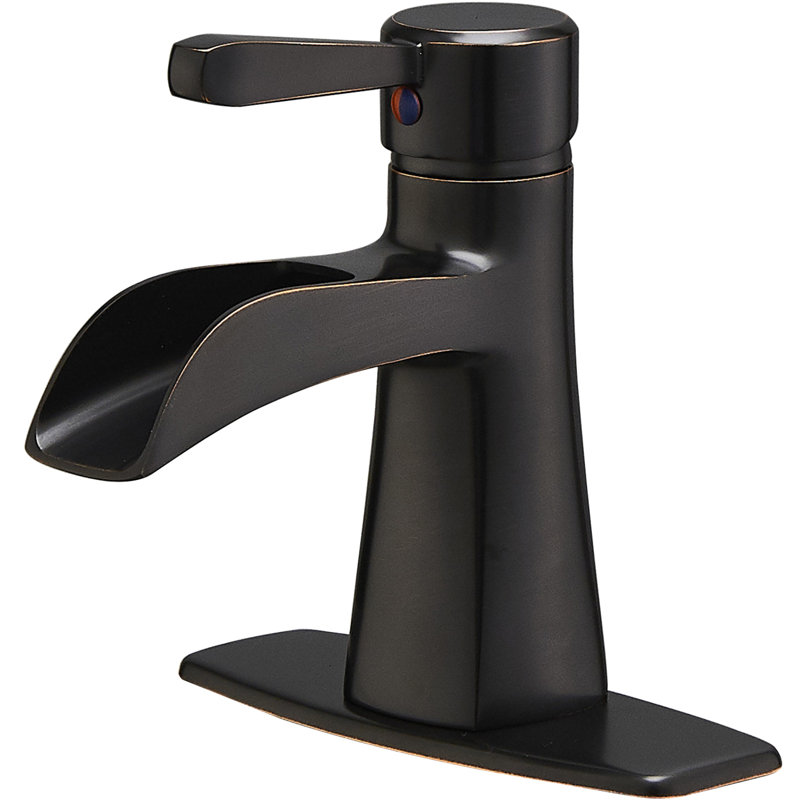 WIZ Waterfall Single Hole Single-Handle Low-Arc Bathroom Sink Faucet