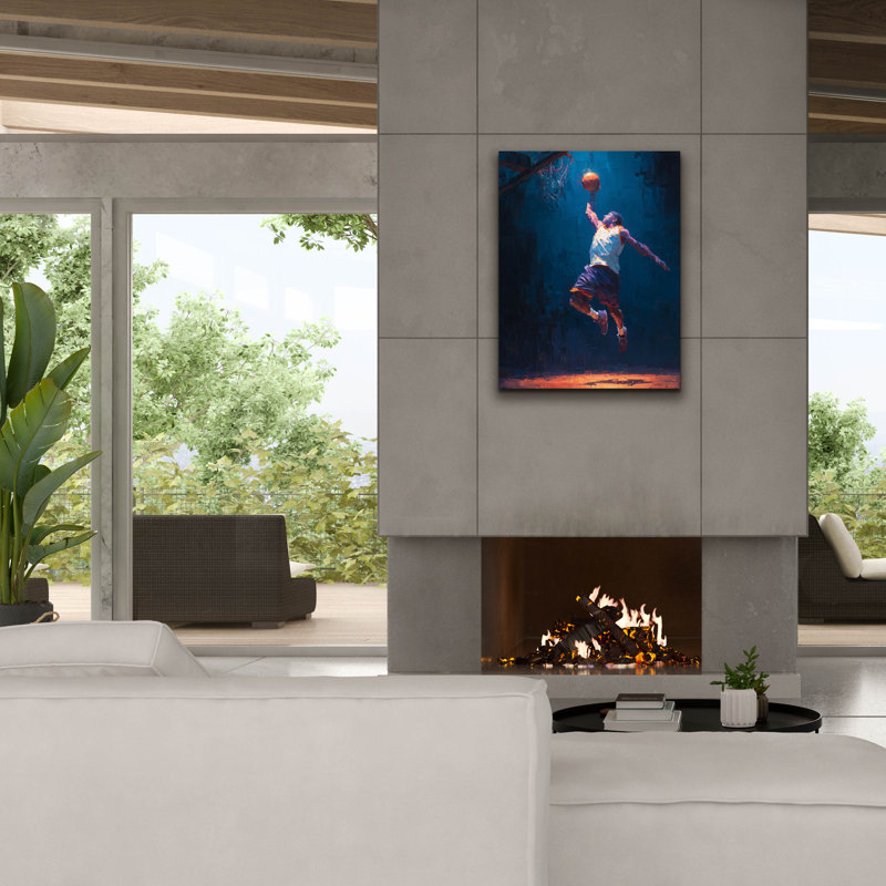 Toile épique Graffiti «Basketball Legend 3» par Ann Klee, 26 po x 34 po, H 34 po x l 26 po