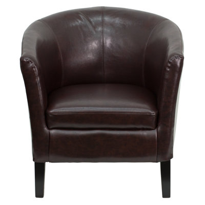 Fauteuil d'invité en forme de tonneau Naihomie LeatherSoft
