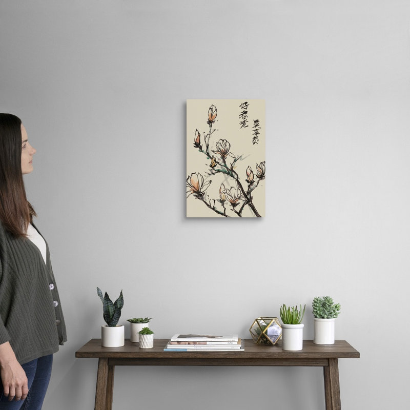 Mandarin Magnolia I, art mural sur toile, Toile tendue, H 12 po x l 18 po x P 1,25 po