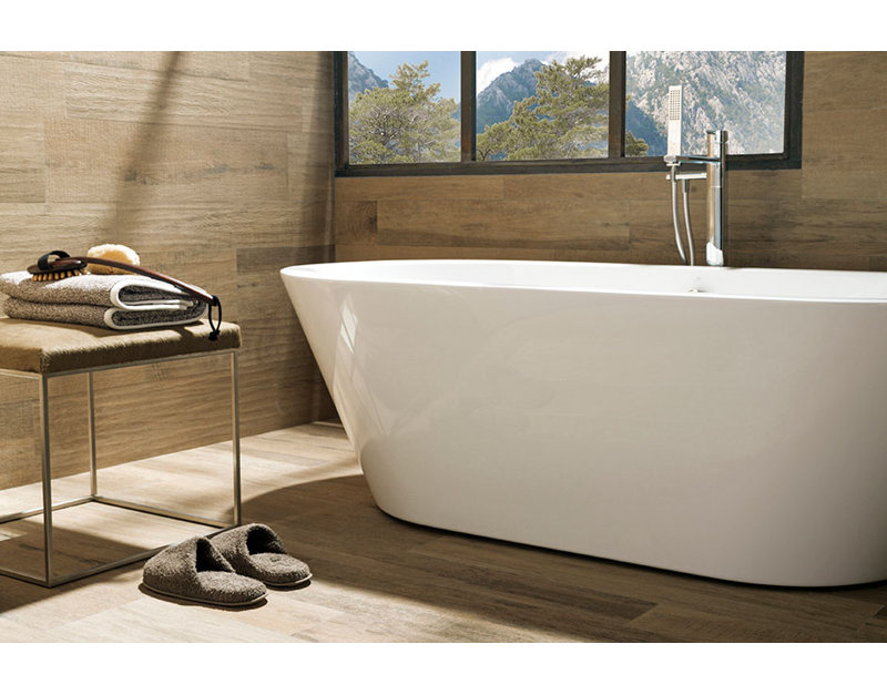 Slim Krion® 67'' L Freestanding Soaking Bathtub