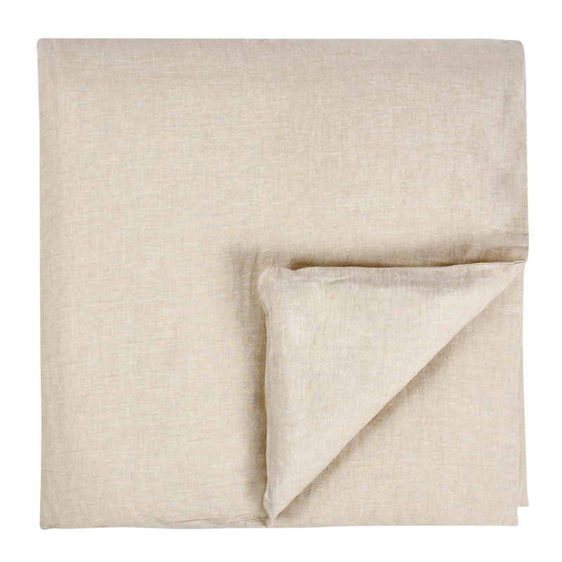 Fleta Blue/White Striped Duvet Cover, King Duvet Cover, Beige