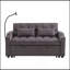 Canapé-lit avec couchette gris anthracite