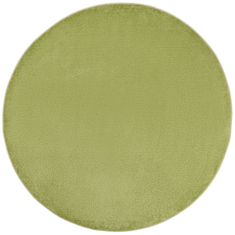 Nourison Essentials Green Indoor/Outdoor Area Rug, Round 6'