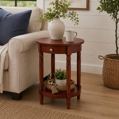 Mayall 18" Round End Table with Shelf