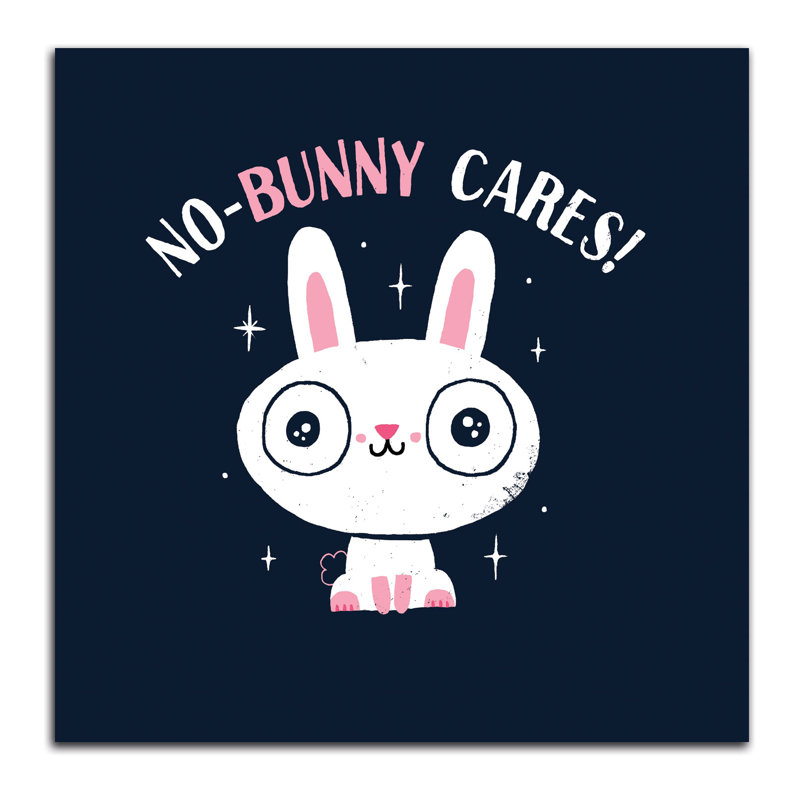 « no lapin préoccupe », impression, Papier, H 16 po x l 16 po x P 0,01 po