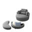 Fauteuil club moderne gris foncé Accent