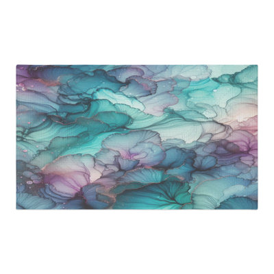 Iridescent Color Blends Braided Rug