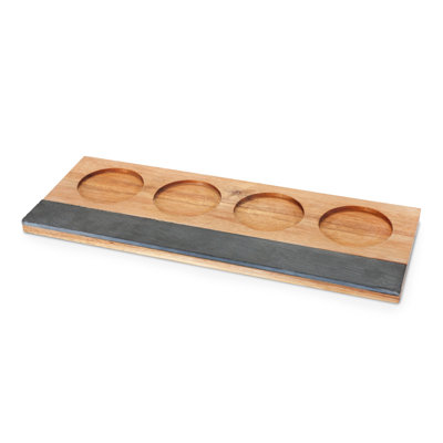 Farmhouse Acacia Wood Wine Flight Board