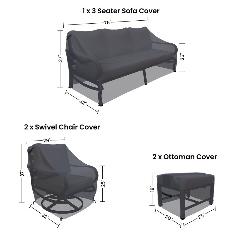 Tapasi Outdoor Conversation Set Group Seating Patio Furniture Covers