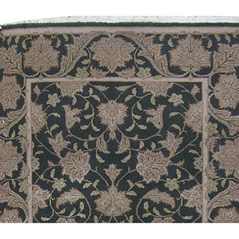 Tapis de couloir vert noué à la main de haute qualité