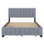 Lit plateforme tapissier avec tiroirs et lit gigogne-1125577074