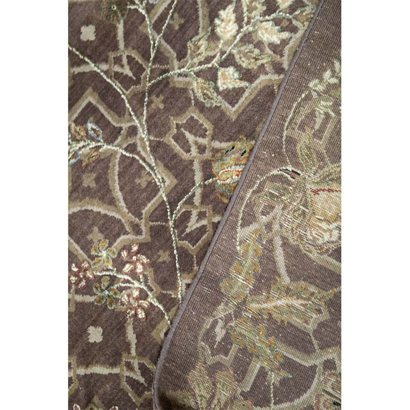 Floral Area Rug in Brown