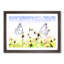 Two Butterflies upon Yellow Flowers in Abstract - Picture Frame Painting Print-55777650-55777651