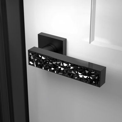 Kymi Ice Black/Clear Door Lever